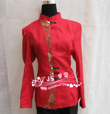 【新款中的靚款 酒店制服 酒店服裝 女服務(wù)員工作服熱銷長袖JS135】價格,廠家,圖片,制服、工作服,廣州市番禺區(qū)大石景盛酒店用品經(jīng)營部-